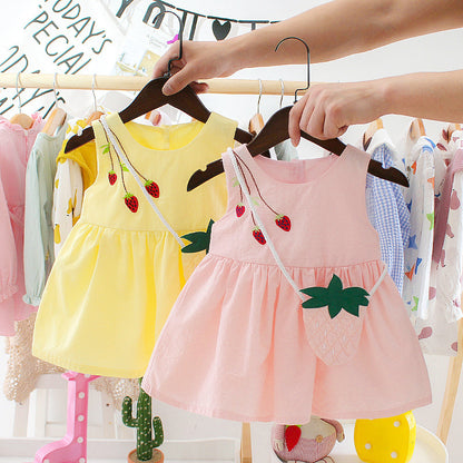 Baby Girl Summer Dress 1-3 Years Old Suspender Baby Skirt Girl Dress