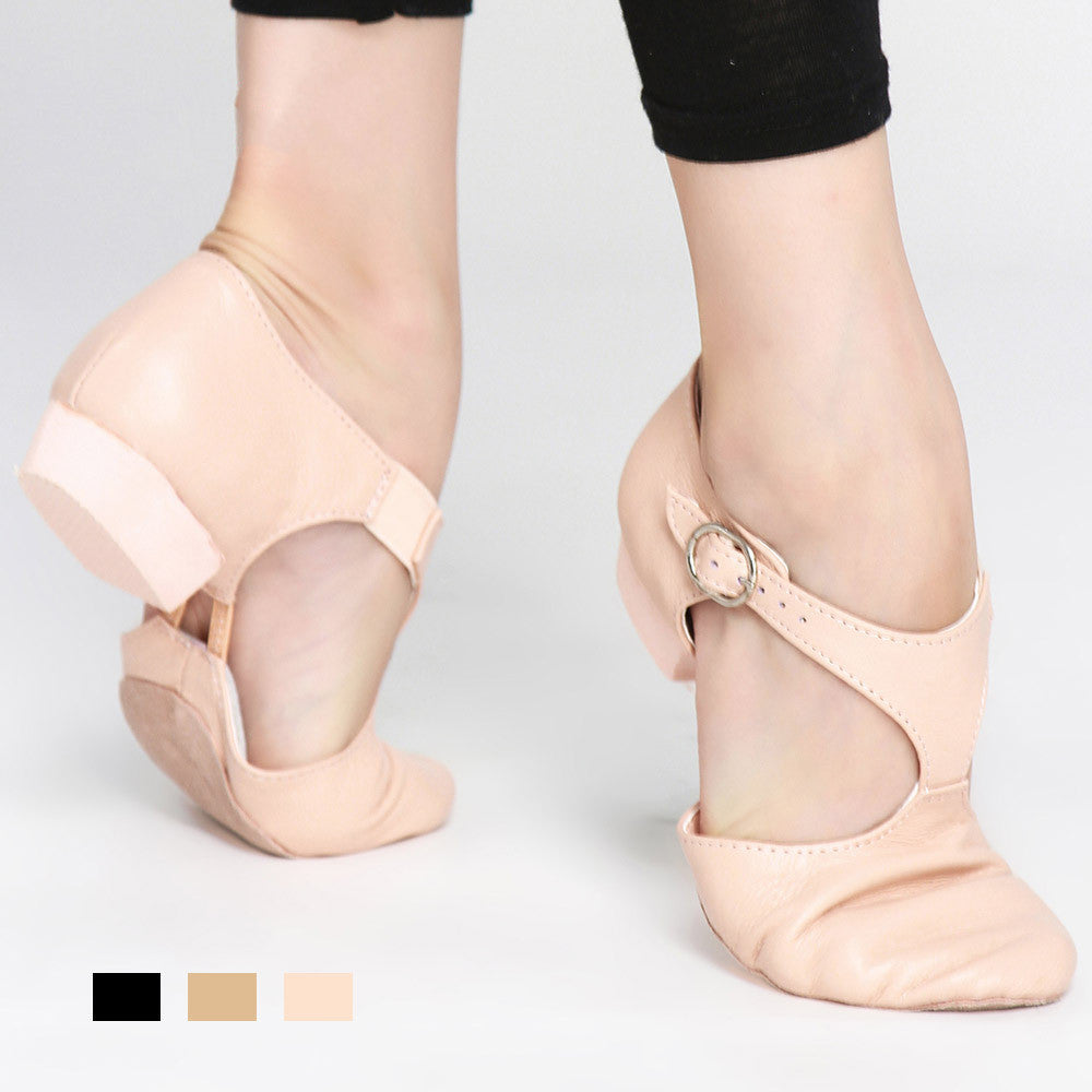 Ballet teacher shoes soft sole body shoes women's lace-heel dance shoes