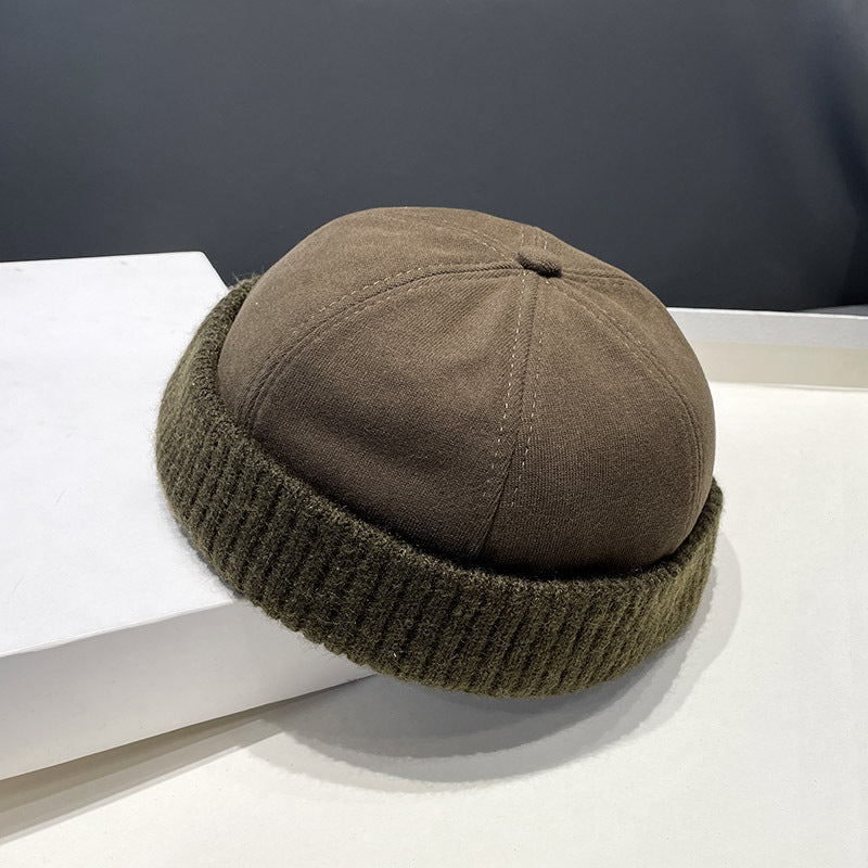 Autumn And Winter Deerskin Velvet Beret Melon Skin Hat