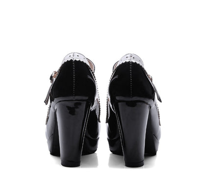 Lolita bow single shoes high heels