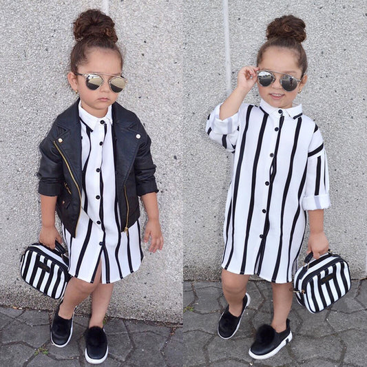 Black and white vertical stripe shirt