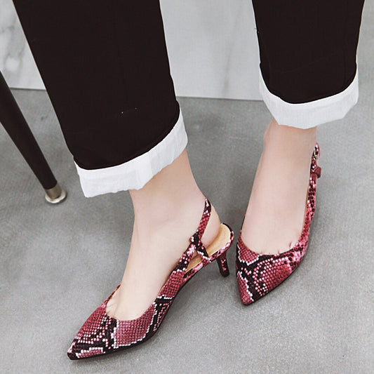 Snake-shaped pointed sandals female baotou with European and American foreign trade large size shoes