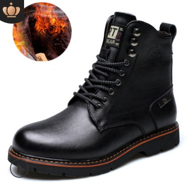 Autumn men's casual Martin boots men's plus velvet boots, Europe and the United States men's shoes fashion military boots