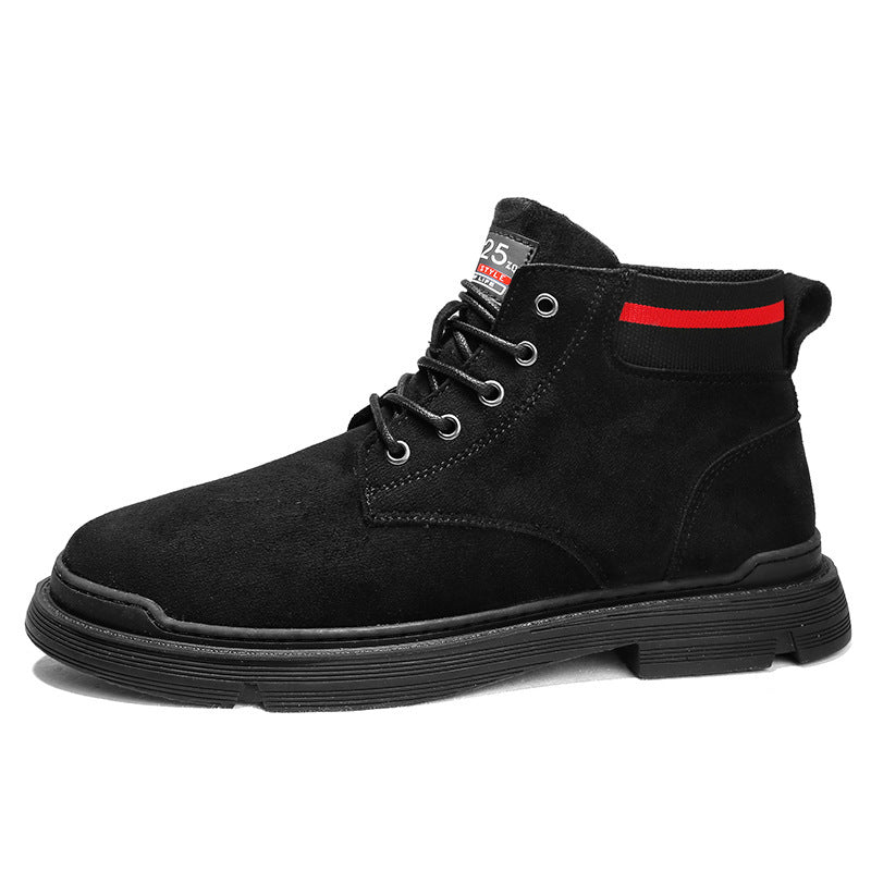 Suede high-top Martin boots