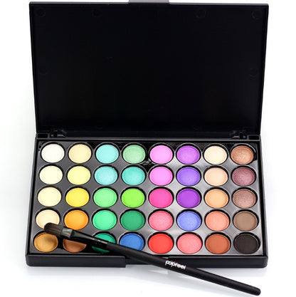 Palette Matte Eyeshadow Pallete Glitter Powder Eye Shadow Earth Shadow Brush Set