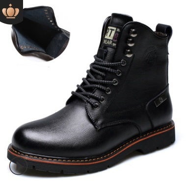 Autumn men's casual Martin boots men's plus velvet boots, Europe and the United States men's shoes fashion military boots