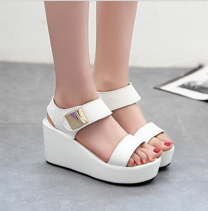 Wedges ladies sandals simple waterproof platform simple casual wedges women's shoes