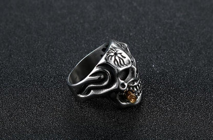 Skull Steel Ring Personalized Punk Men's Ring Jewelry