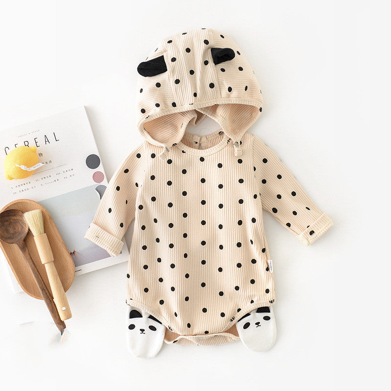 Autumn baby cute polka dot romper