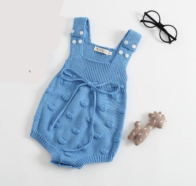 Woolen baby boys and girls one-piece romper with fungus