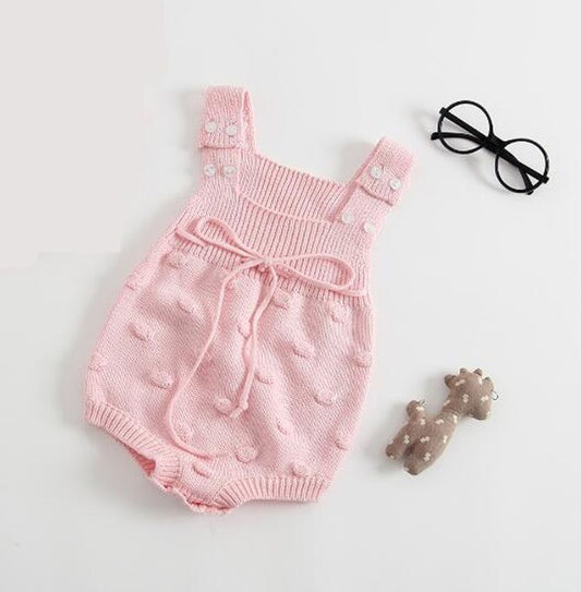 Woolen baby boys and girls one-piece romper with fungus