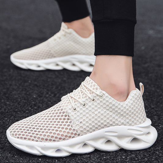 Hollow Mesh Breathable Large Size Fashion Casual Sneakers For Men