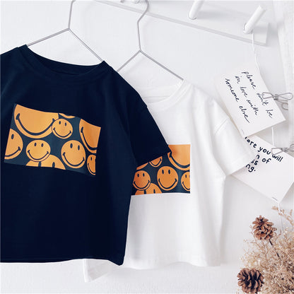 Boys Short-Sleeved t-Shirt New Wild Baby Summer Cotton Bottoming Shirt Short-Sleeved Top