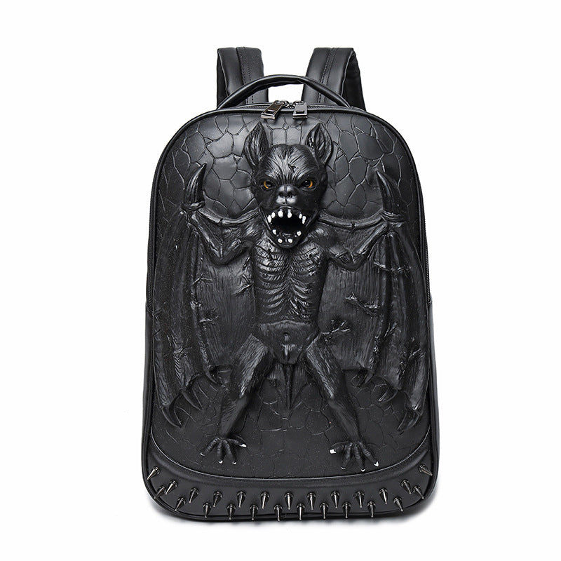 Aliexpress Wholesale Backpack Male New 3D Batman Embossed Backpack Logo Custom Student Computer Trend Bag