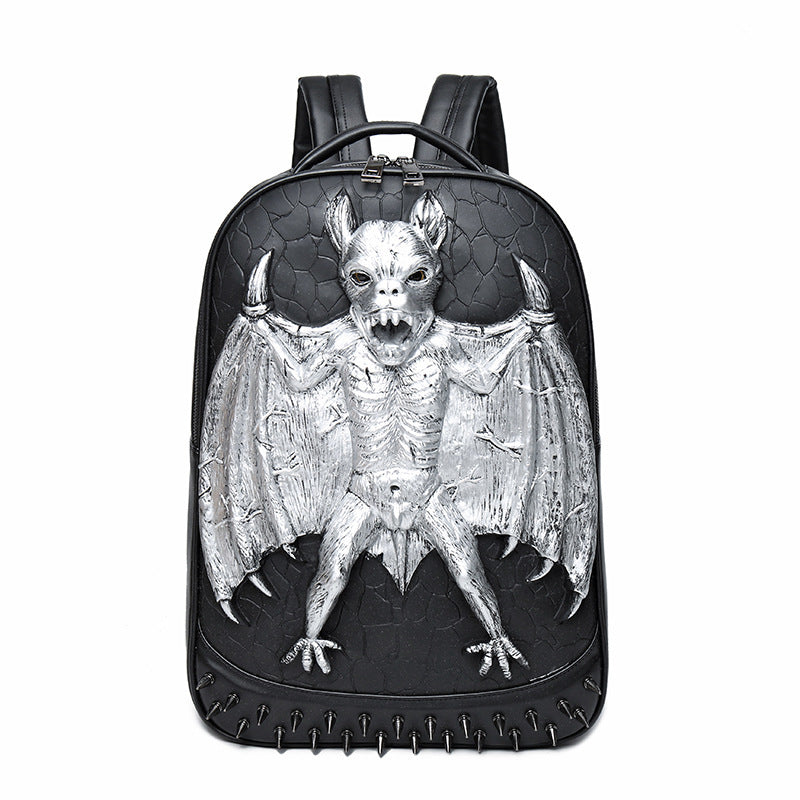 Aliexpress Wholesale Backpack Male New 3D Batman Embossed Backpack Logo Custom Student Computer Trend Bag