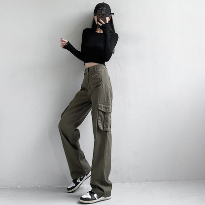 Women's Versatile Loose Pure Cotton Workwear Pants