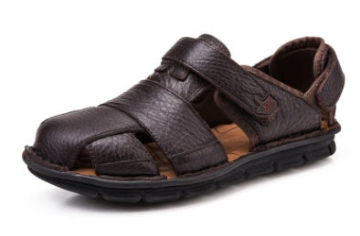 Yan Yang new summer leather sandals men Breathable leisure male non-slip sandals Baotou men sandals