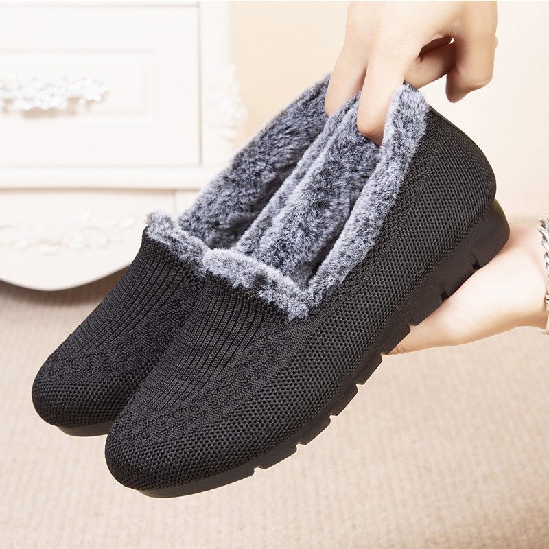 Plus velvet thick craft cotton shoes