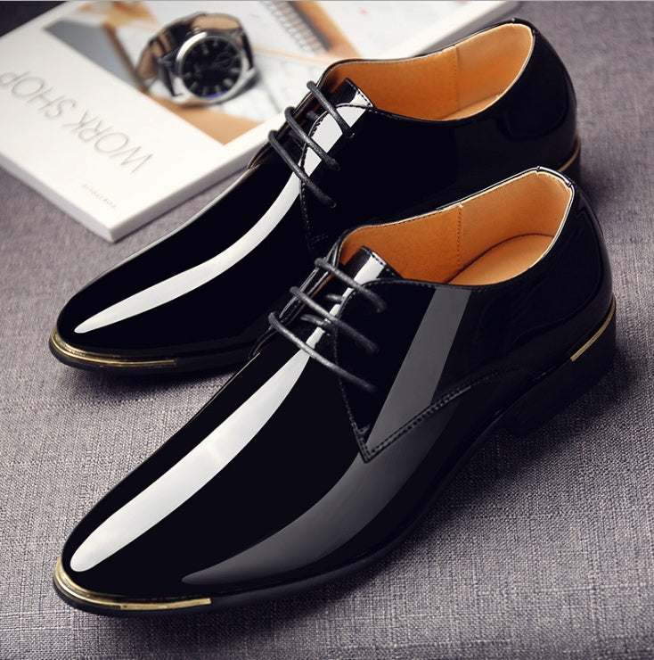 Newly Men's Quality Patent Leather Shoes Zapatos de hombre