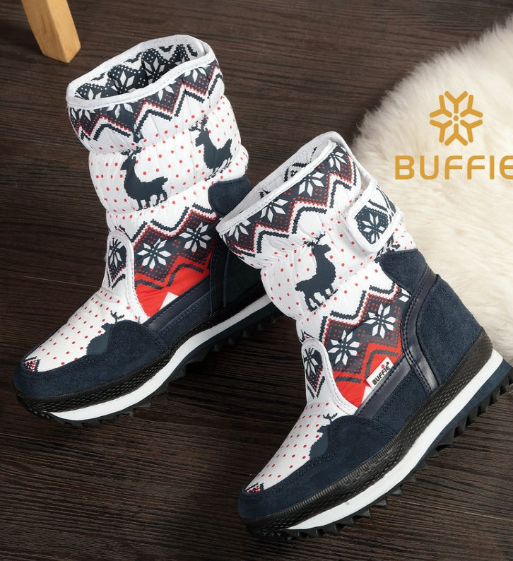 New winter warm in the tube Princess female baby cotton shoes thickening plus velvet waterproof non-slip girls children snow boots