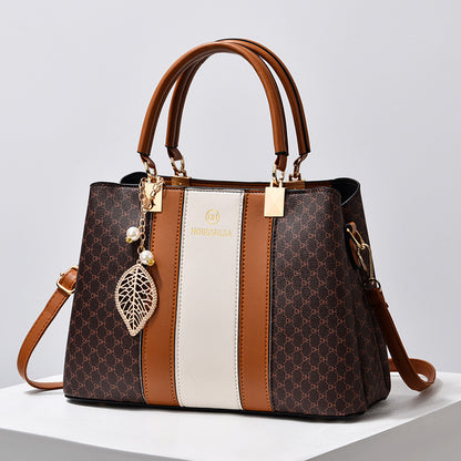 Women's Elegant Contrast Color And Versatile Crossbody Large Capacity Shoulder Handbag