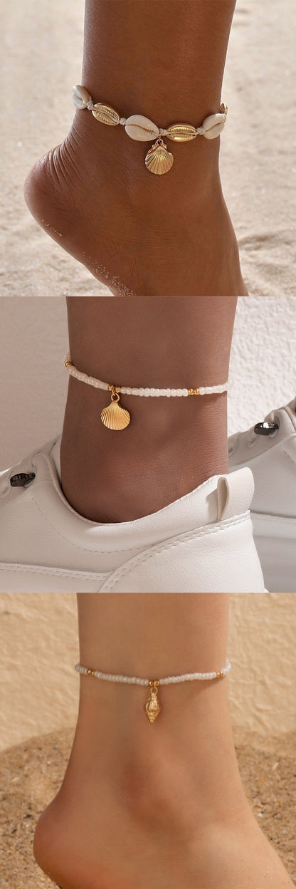 Beach Vacation Shell Anklet Bohemian Style