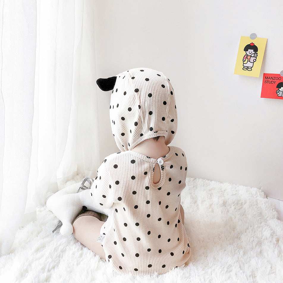 Autumn baby cute polka dot romper