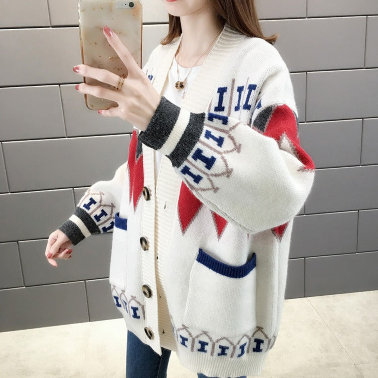 European Goods Western Style Knitted Sweater Coat