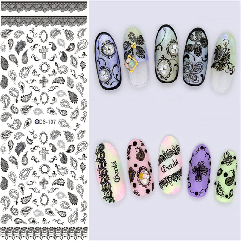 Watermark sticker decal nail sticker