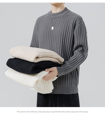 Autumn And Winter New Men's Knitwear Sweater Fashion Trend Round Neck