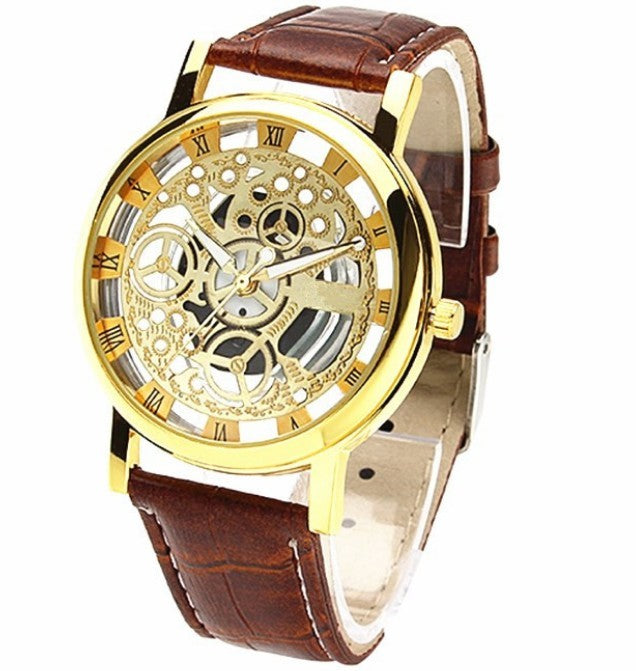 Double-sided Hollow Out Non Mechanical Table Belt Waterproof Lovers Watch