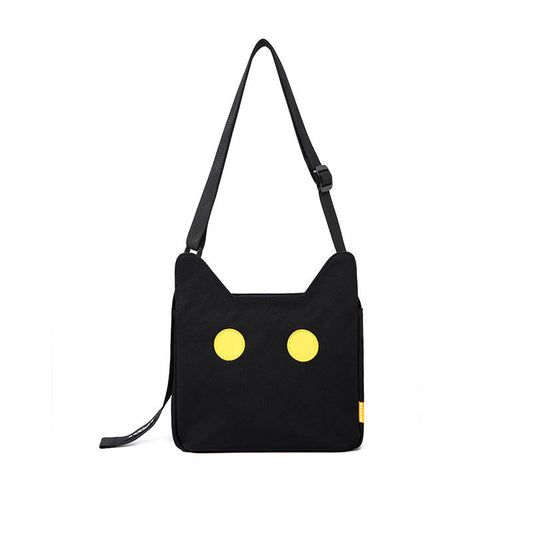 Cat-shaped Shoulder Messenger Bag Large Capacity Canvas Nylon Bag
