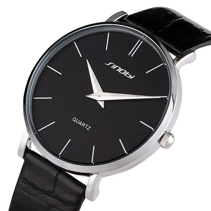 The men's slim leather watch Boys Korean fashion retro quartz watch waterproof non mechanical watch