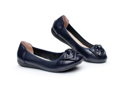 Flat shallow mouth middle-aged women's shoes