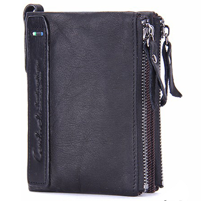 Genuine Leather Men's Short Chic Coin Purse