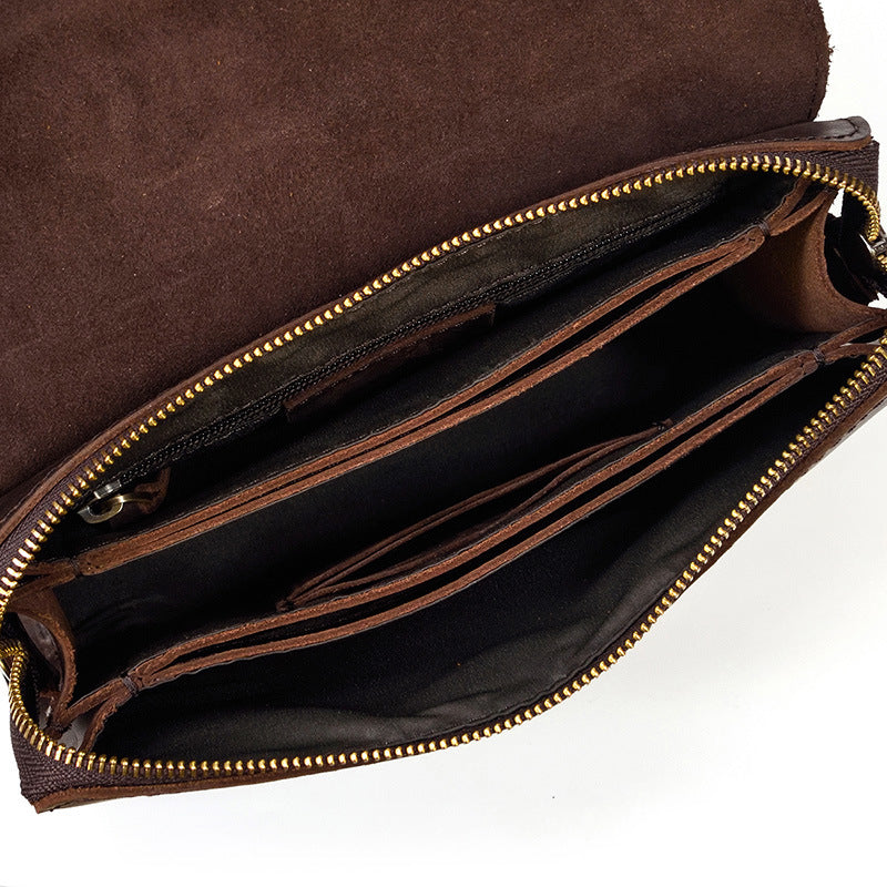 Retro Men's Crazy Horse Leather Multifunctional Wallet