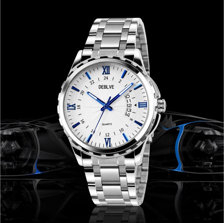 Wholesale Stainless Steel Watch Luminous Calendar Men High-grade Quartz Watch Non Mechanical New Waterproof Watch Wholesale