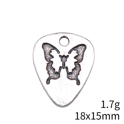 Ancient Silver Butterfly Pendant Zinc Alloy Vintage Accessories DIY Material