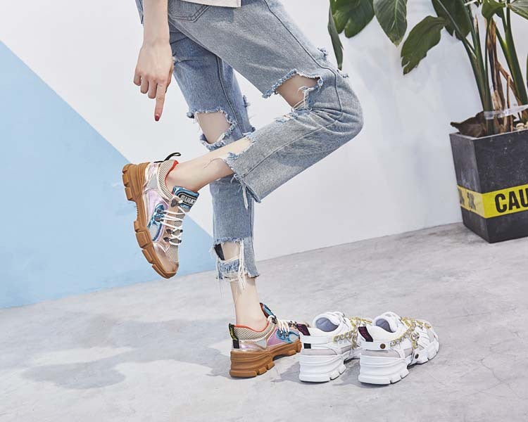 Bf street shot ins sneakers female Korean version of ulzzang Harajuku wild breathable summer lightweight fitness running shoes