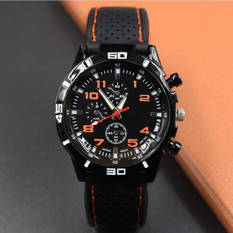Factory direct sales, foreign trade explosion, men's sports cars, silicone watches wholesale, students sports quartz watches on behalf of a generation