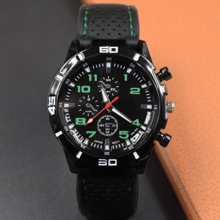 Factory direct sales, foreign trade explosion, men's sports cars, silicone watches wholesale, students sports quartz watches on behalf of a generation