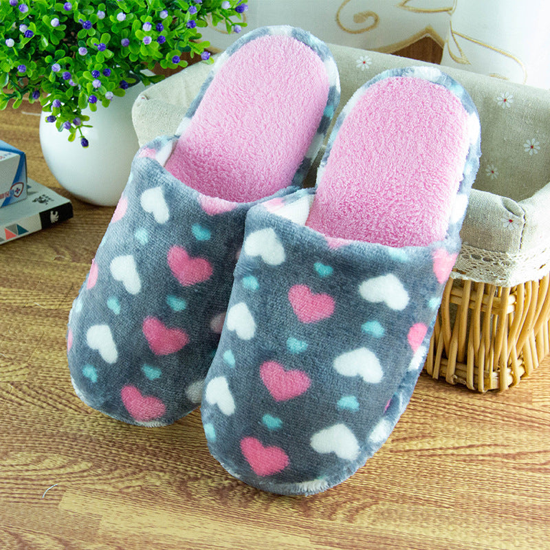 Five. The new cashmere love angle heart cotton slippers, indoor slippers 4.5 yuan Cixi cotton slippers factory wholesale