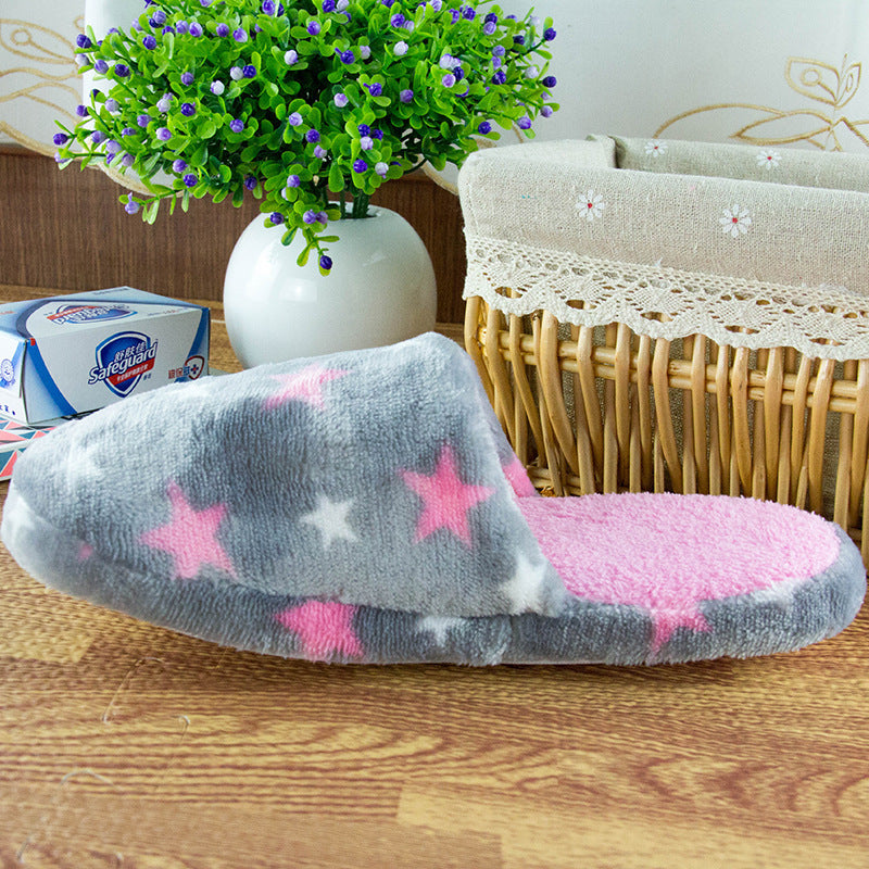 Five. The new cashmere love angle heart cotton slippers, indoor slippers 4.5 yuan Cixi cotton slippers factory wholesale