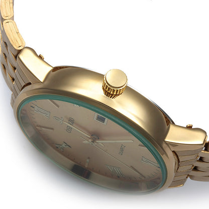 The European Shizhao new business casual men's watch strip non mechanical watch waterproof Mens quartz single calendar