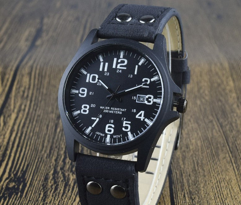 Direct manufacturers Sk explosion models of military high-grade quartz watch belt calendar Mens watch wholesale fashion movement