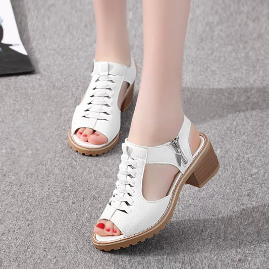 A new type of summer new pure color female sandals side zipper vogue female sandals shoes wholesale women shoes