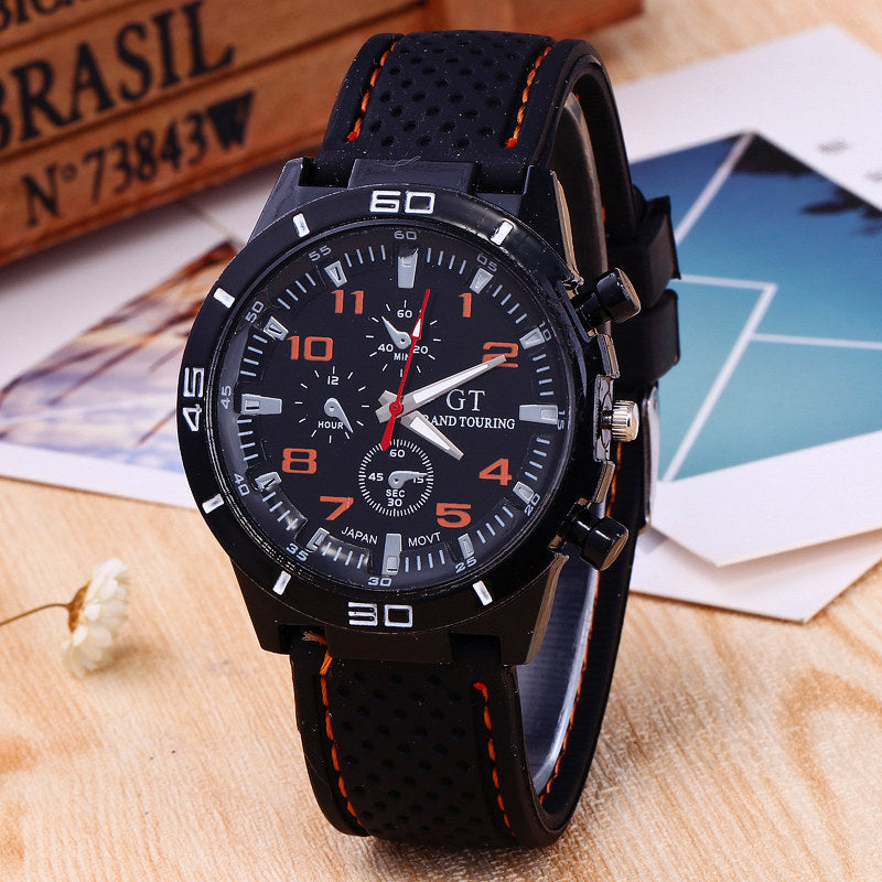 EBay Hot Sport Watch GT Racing Silicone Large Dial Watches Quartz Men's Fashion Business Wholesale