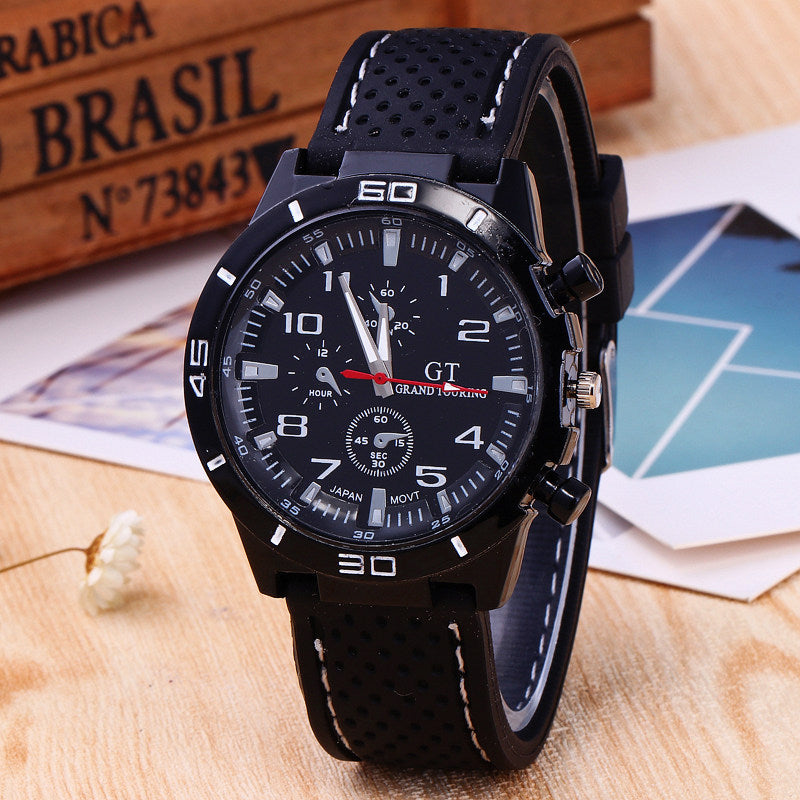 EBay Hot Sport Watch GT Racing Silicone Large Dial Watches Quartz Men's Fashion Business Wholesale
