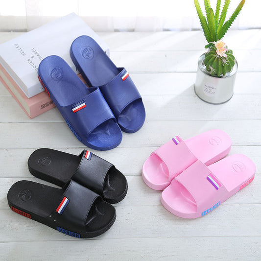 Summer lovers home bathroom cool slippers men and women floor antiskid plastic bath home slippers