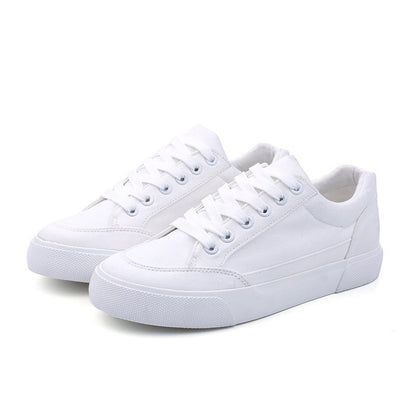 2021 star white shoes low shoes casual shoes help female Korean female students all-match cloth shoes